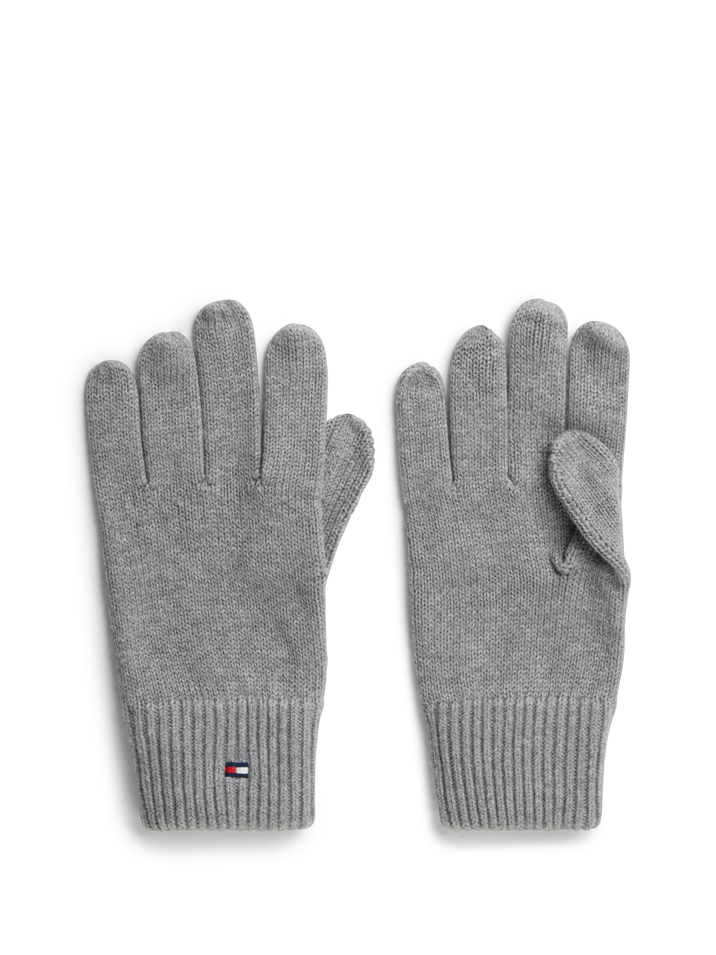 Tommy Hilfiger Strickhandschuhe ESSENTIALS FLAG GLOVES mit Logostickerei