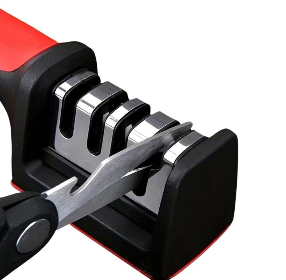 Messerschärfer Manuell 4in1, Messer u. Schere schärfer,4 stufen,stabiler Stand