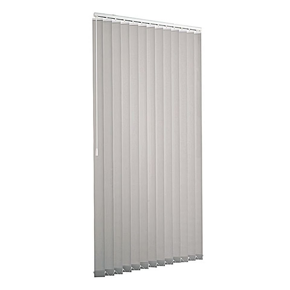 Lamellenvorhang Komplettset grau ventanara 89mm Lamellenvorhang Vertikaljalousie, verdunkelnd