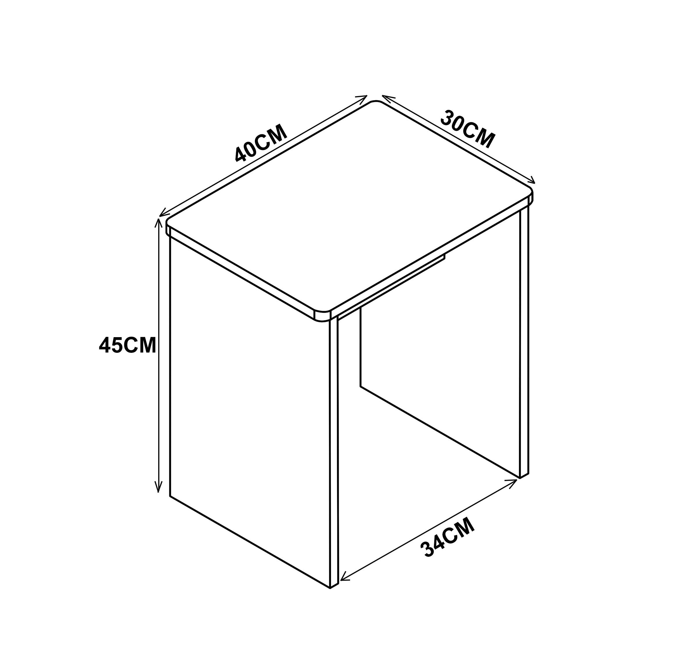 VCM Essgruppe Esal B. 40 x T. 30 x H. 45 cm, (Set, 1-tlg., 1x Hocker) – Bild 2 von 2