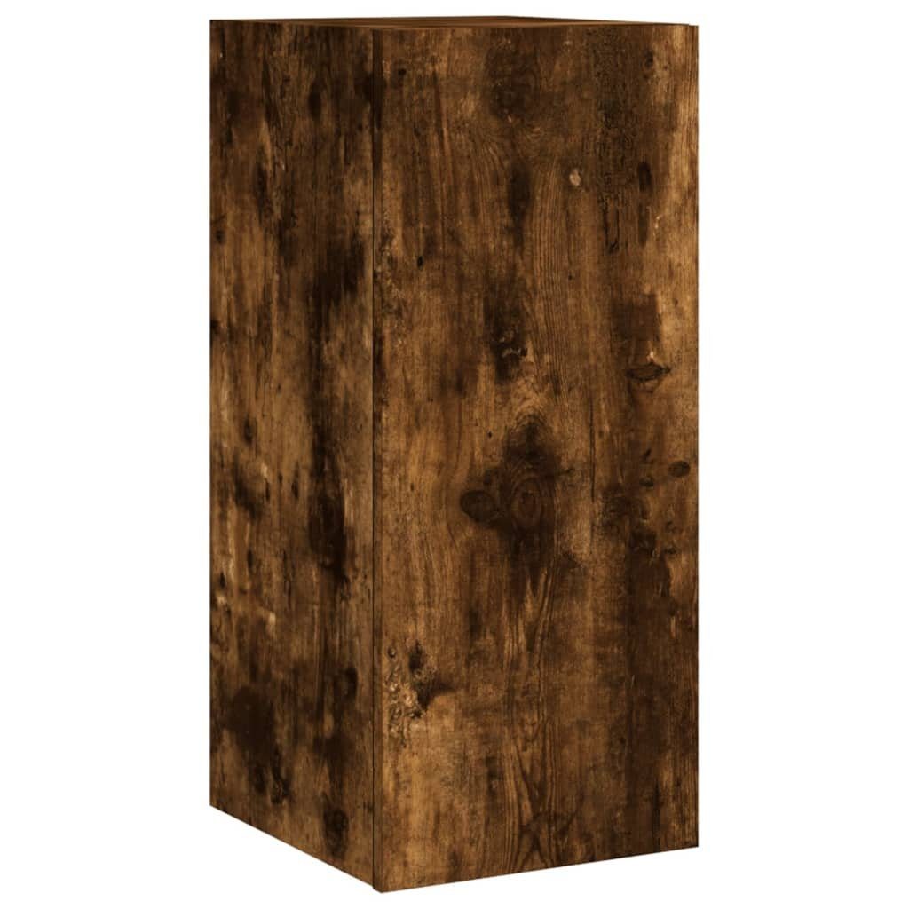 vidaXL TV-Wand TV-Wandschrank mit LED-Leuchten Räuchereiche günstig online kaufen