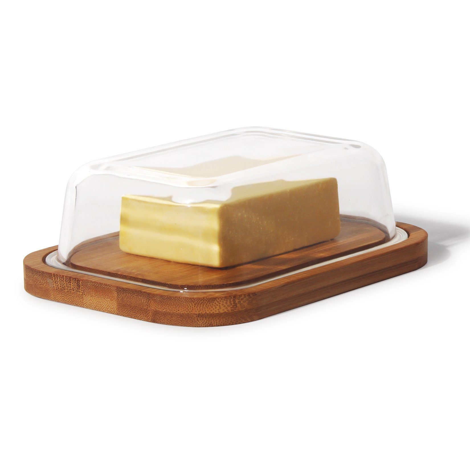 Butterdose Butterdose,Butterglocke für 250g Butter,mit nachhaltigem holzdeckel