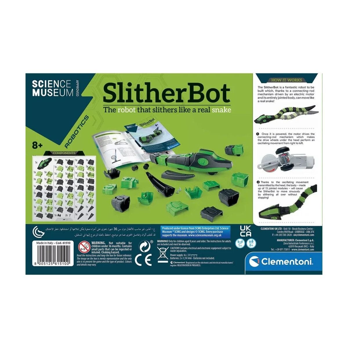 Clementoni® Lernspielzeug Tiere Slither Bot Schlangen-Baukasten Clementoni