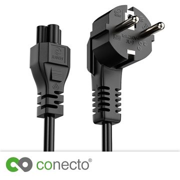 conecto conecto Strom-Kabel, Schutzkontakt-Stecker 90° auf C5 IEC-Buchse 90°, Stromkabel, (100 cm)