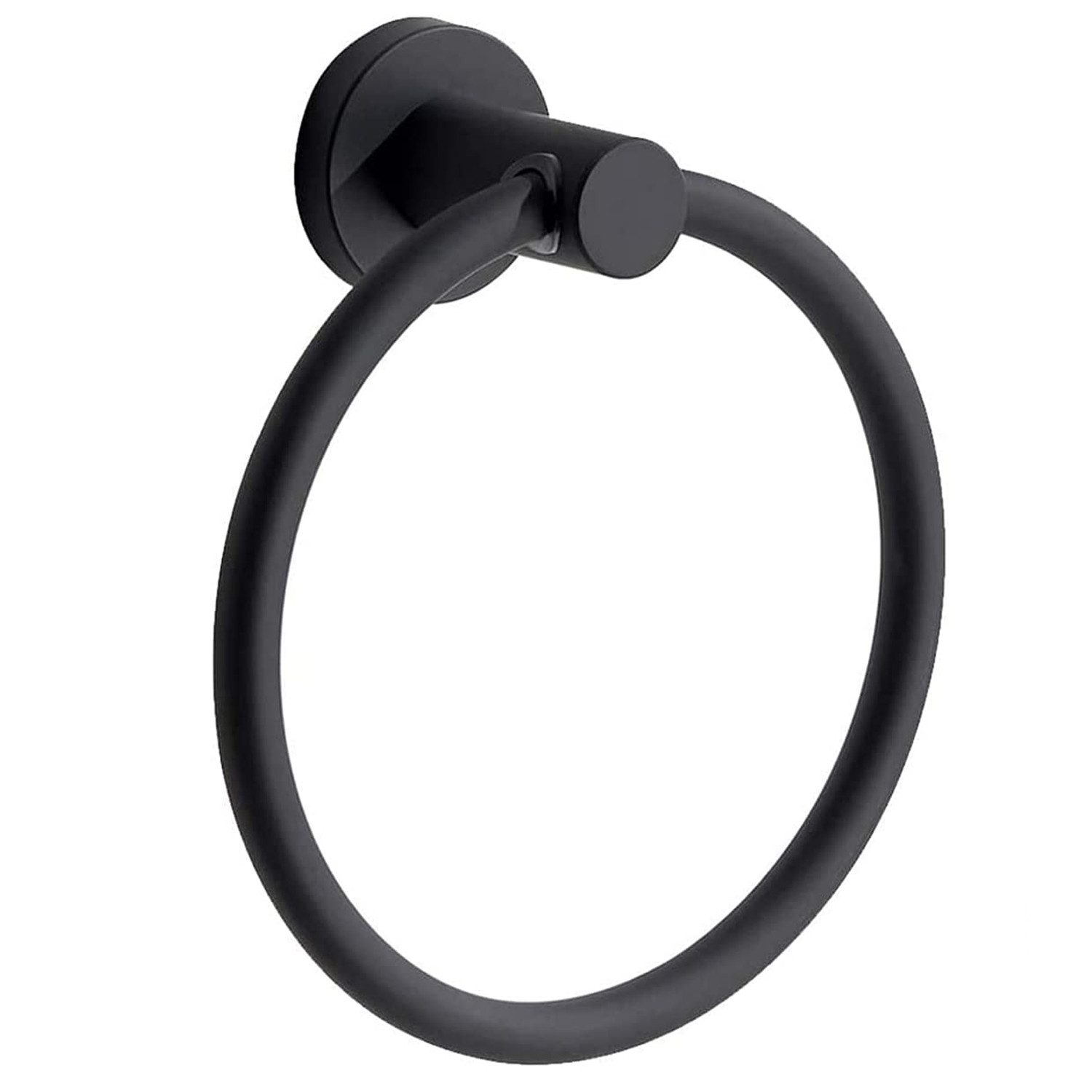 TUWENA Handtuchring Handtuchring Handtuchhalter, Edelstahl Handtuchhalterung, Matt Schwarz
