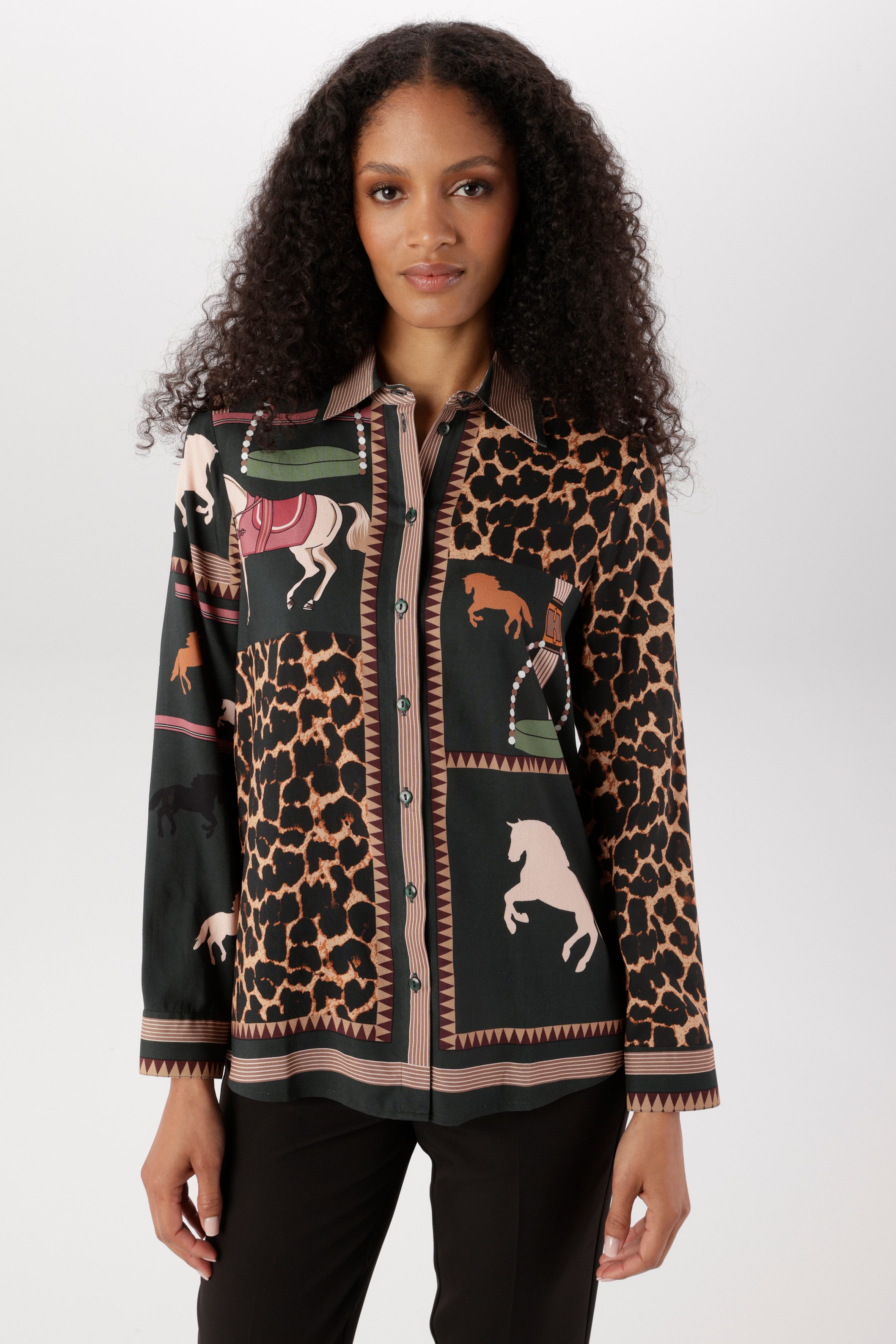 Aniston SELECTED Hemdbluse mit auffälligen, künstlerischen Animal-Print - NEUE KOLLEKTION