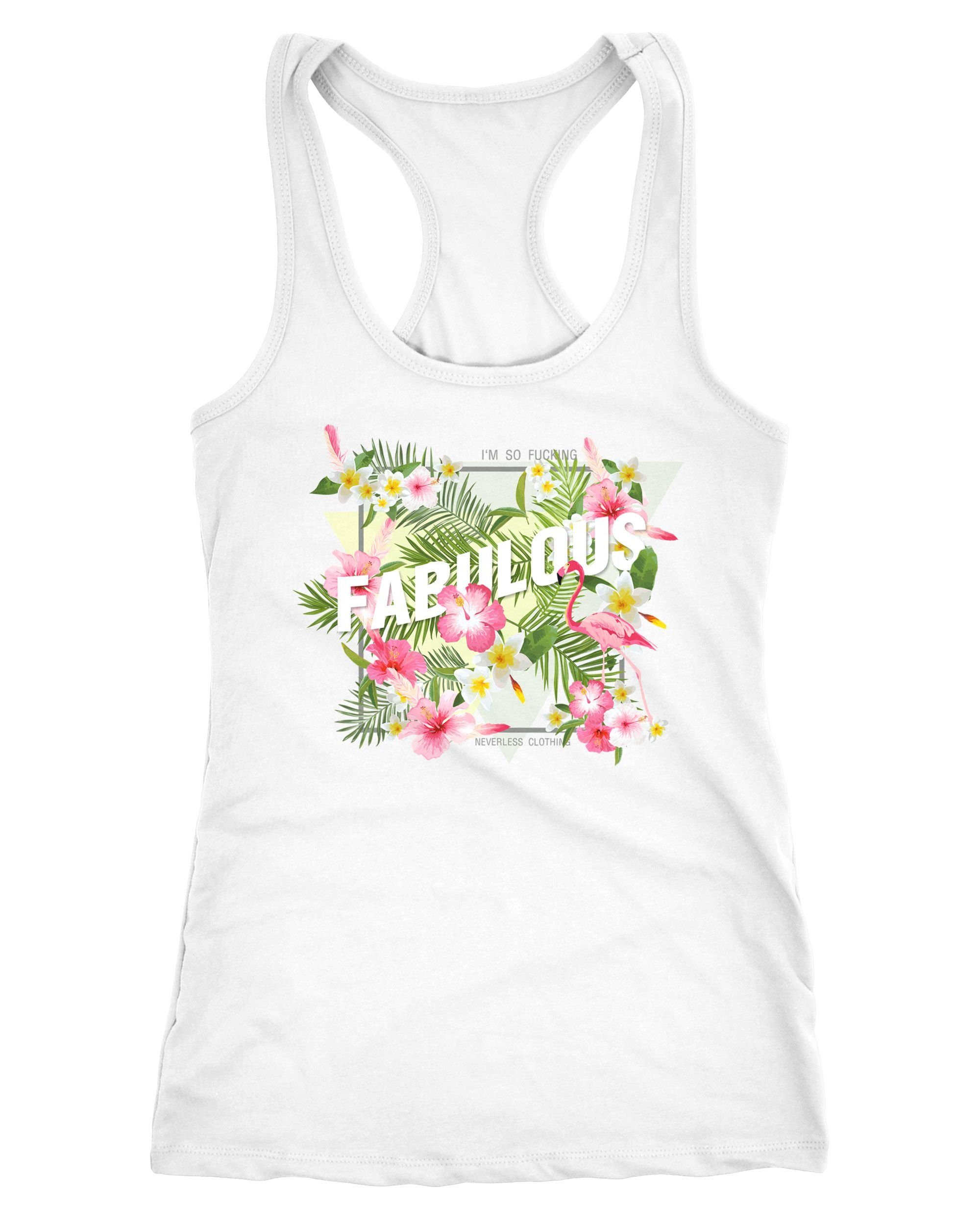 Neverless Tanktop Damen Tanktop Flamingo Palmen günstig online kaufen