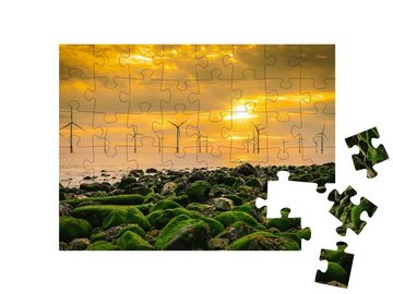 puzzleYOU Puzzle Offshore-Windturbinen vor der englischen Küste, 48 Puzzleteile, puzzleYOU-Kollektionen Deutschland