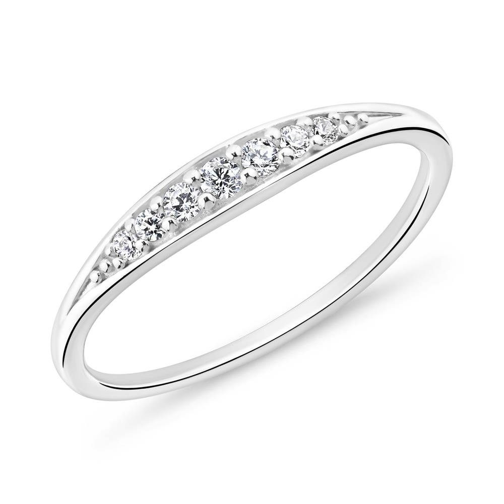 Silberring Mit funkelnden Zirkonia Damenring aus 925er Silber SR0495