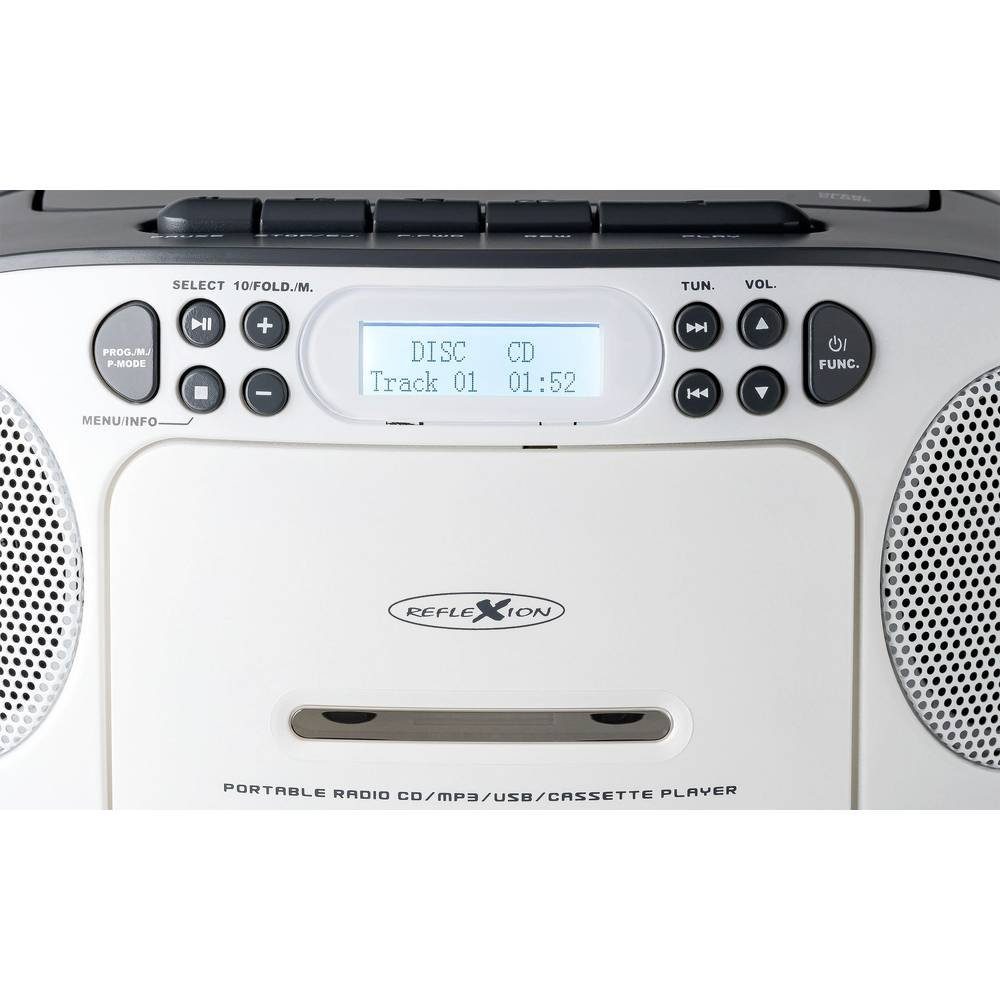 DAB+, UKW Radio DAB+, CD, DAB, RCR2260DAB Reflexion weiß/grau CD-Radio AUX,