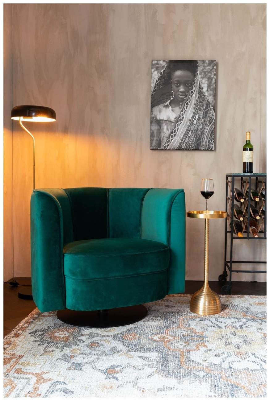Dutchbone Loungesessel Lounge Sessel FLOWER GREEN von DutchBone