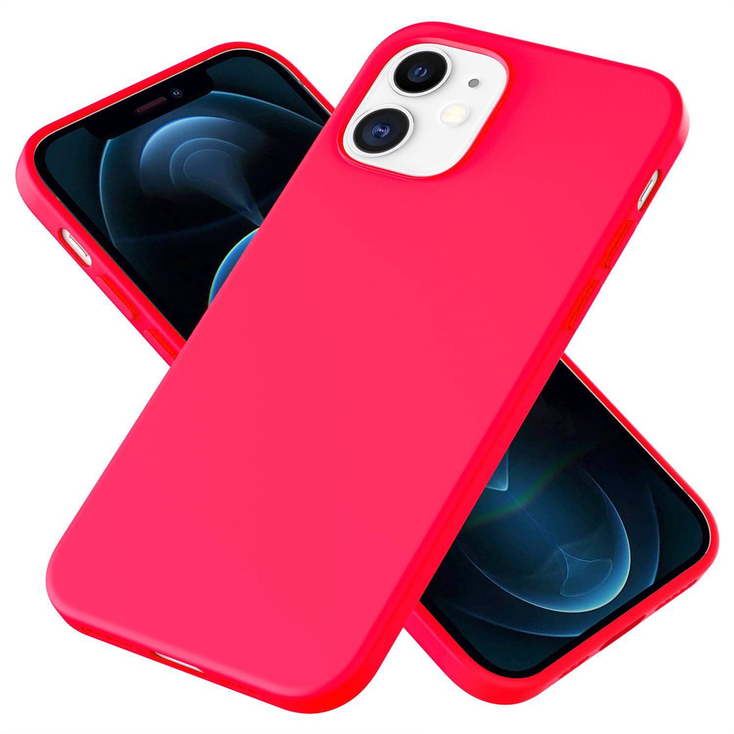 Nalia Smartphone-Hülle Apple iPhone 12 Apple iPhone 12 Pro, Silikon Hülle mit stabilem Kern / Schmutzresistent / Innen Mikrofliess