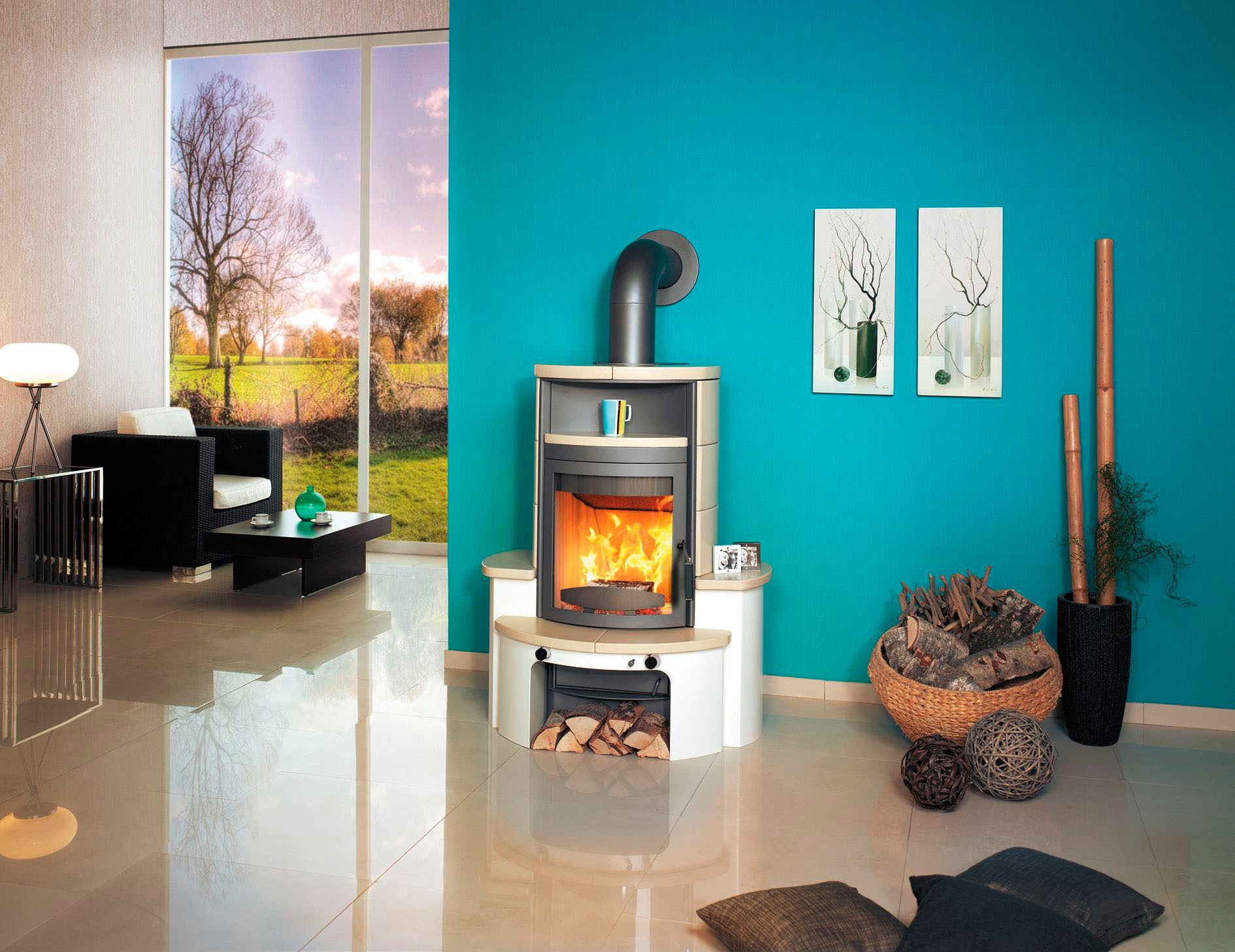 HARK Kaminofen »Avenso GT ECOplus«, 6 kW, Dauerbrand, creme günstig online kaufen