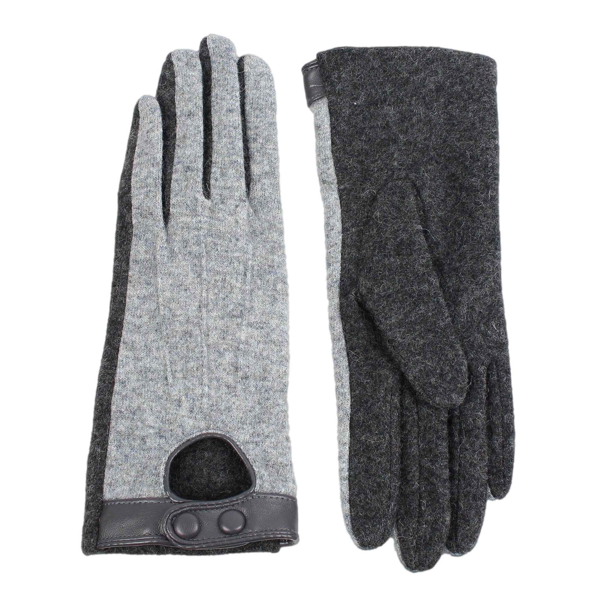 grau ZEBRO Fleecehandschuhe Handschuhe