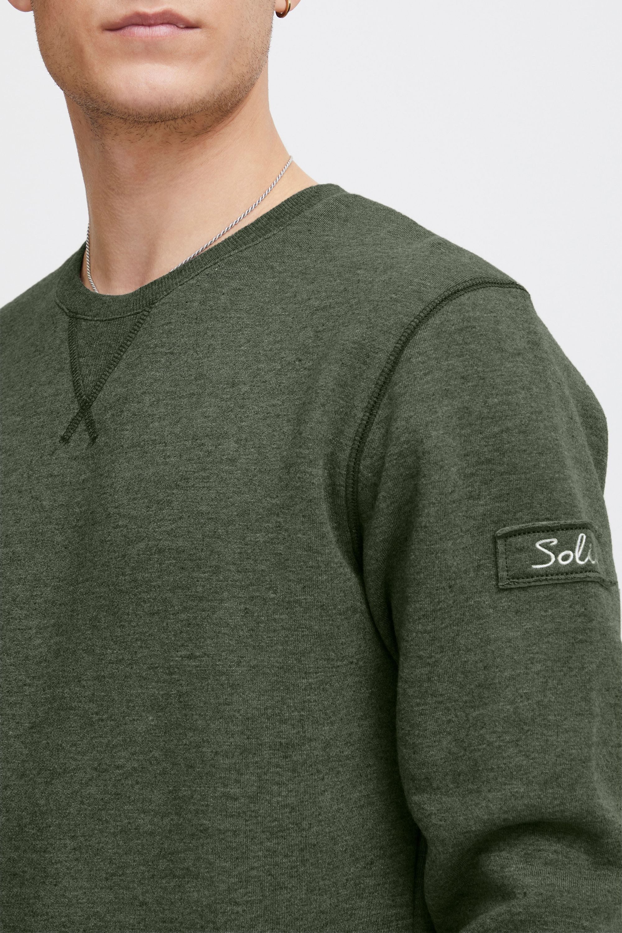 !Solid Sweatshirt SDTrip O-Neck Sweatpullover mit Fleece-Innenseite