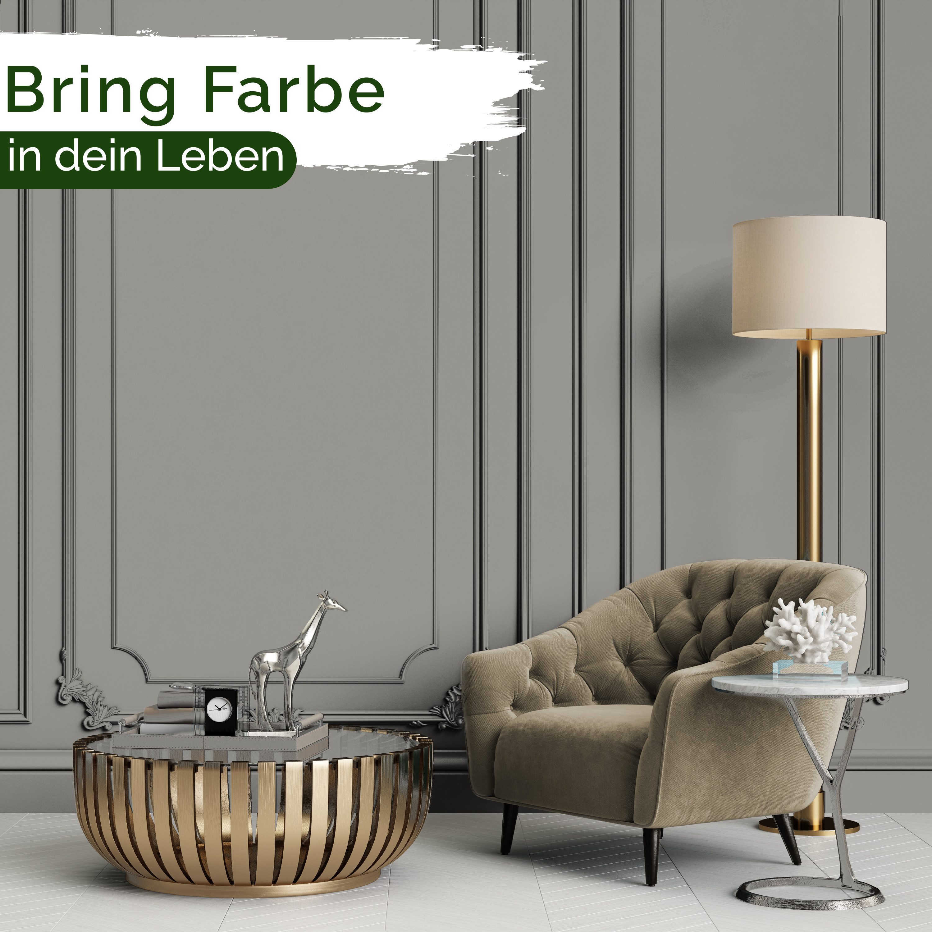 Veluxis Wandfarbe Veluxis® Wandfarbe Universal, Deckkraft-Klasse 1, Streifenfrei, tropfarm & VOC-frei
