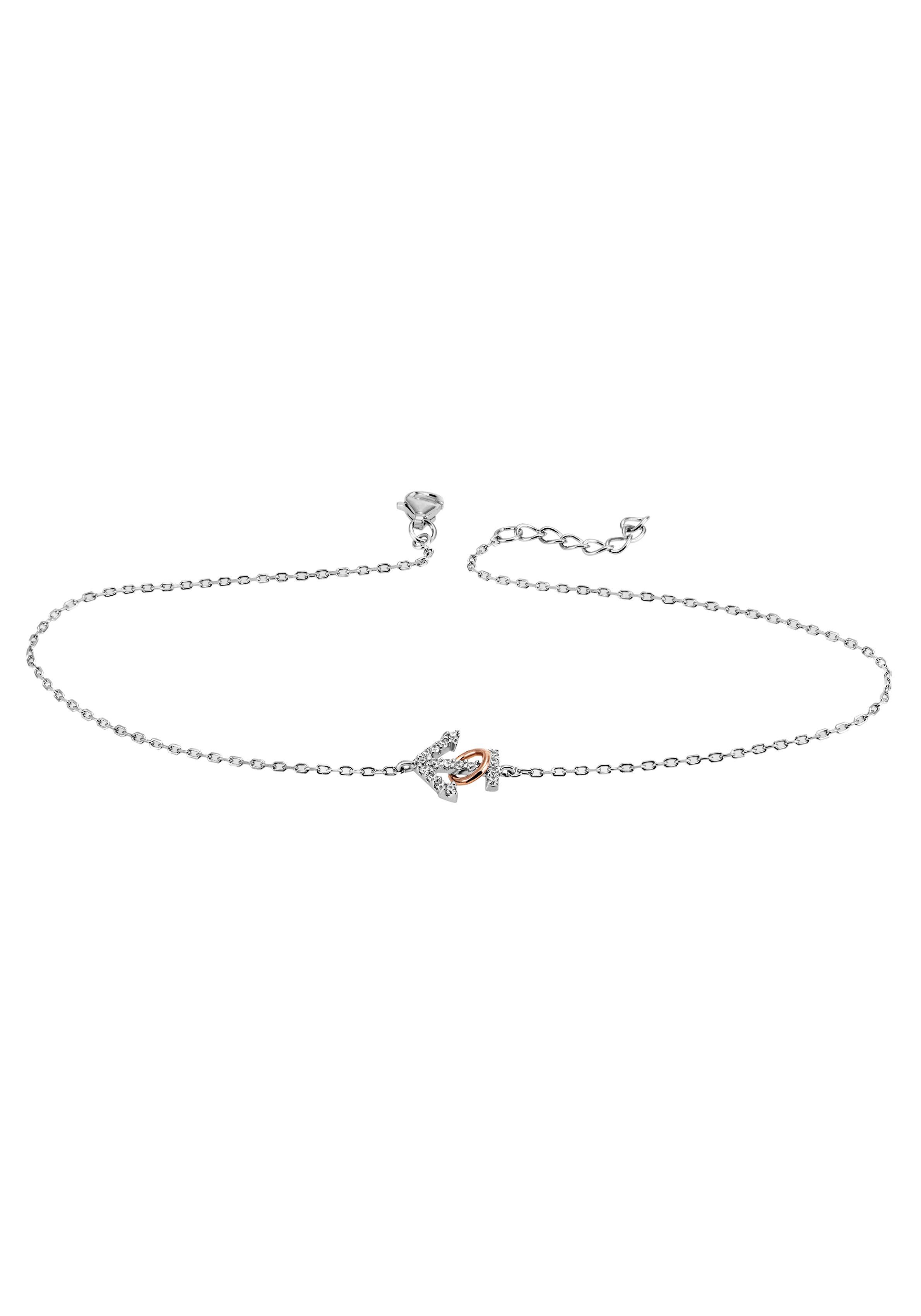 Firetti Fußkette Ювелирные изделия Geschenk Silber 925 Körperschmuck Ankerkette, mit Zirkonia (synth)
