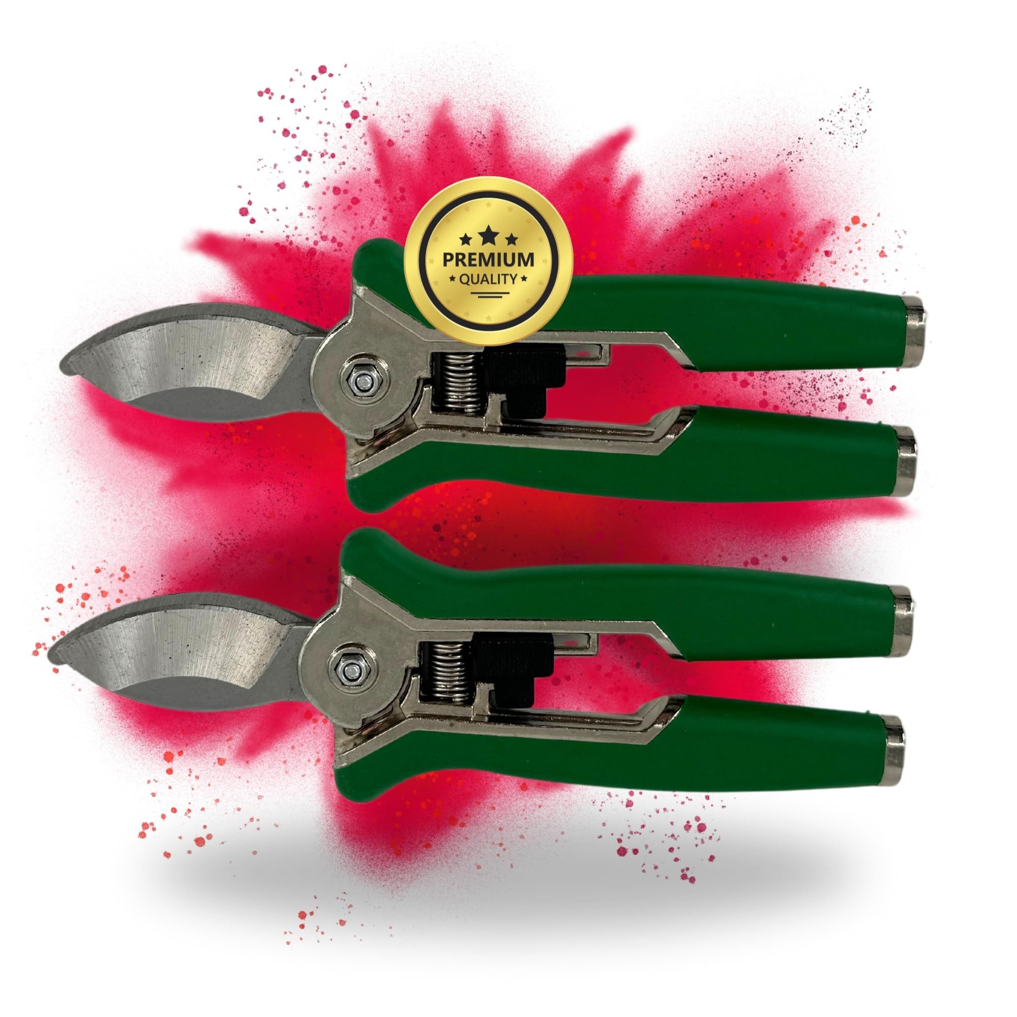 TronicXL Gartenschere 2 Stück Gartenschere Premium Ernteschere Gartenschere Schere gebogen, (2-tlg), Klinge Trimmen Trimmer Planzen Erntehelfer Knipser