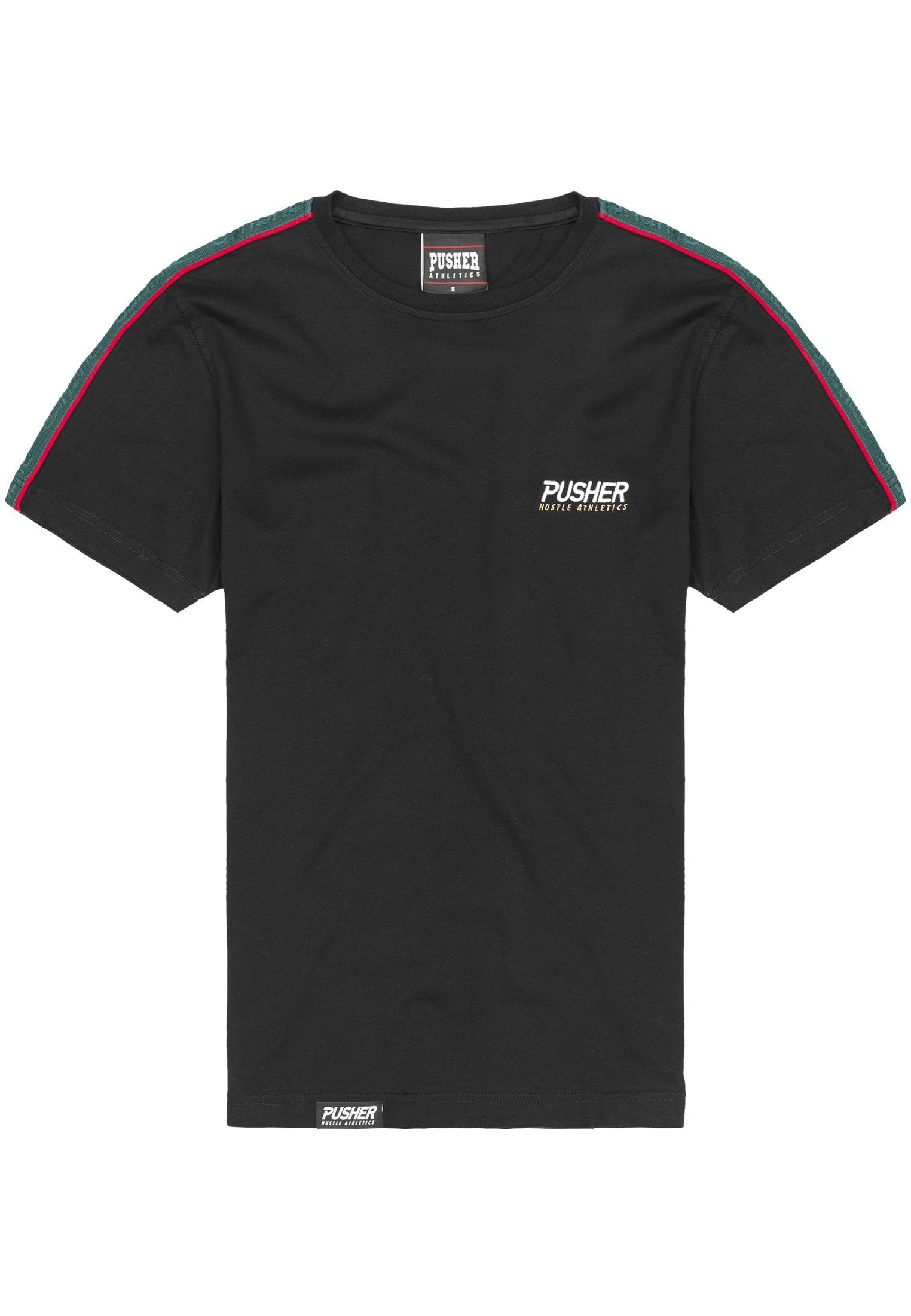 Apparel Herren Small (1-tlg) Tee Hustle Pusher Pusher T-Shirt black Logo