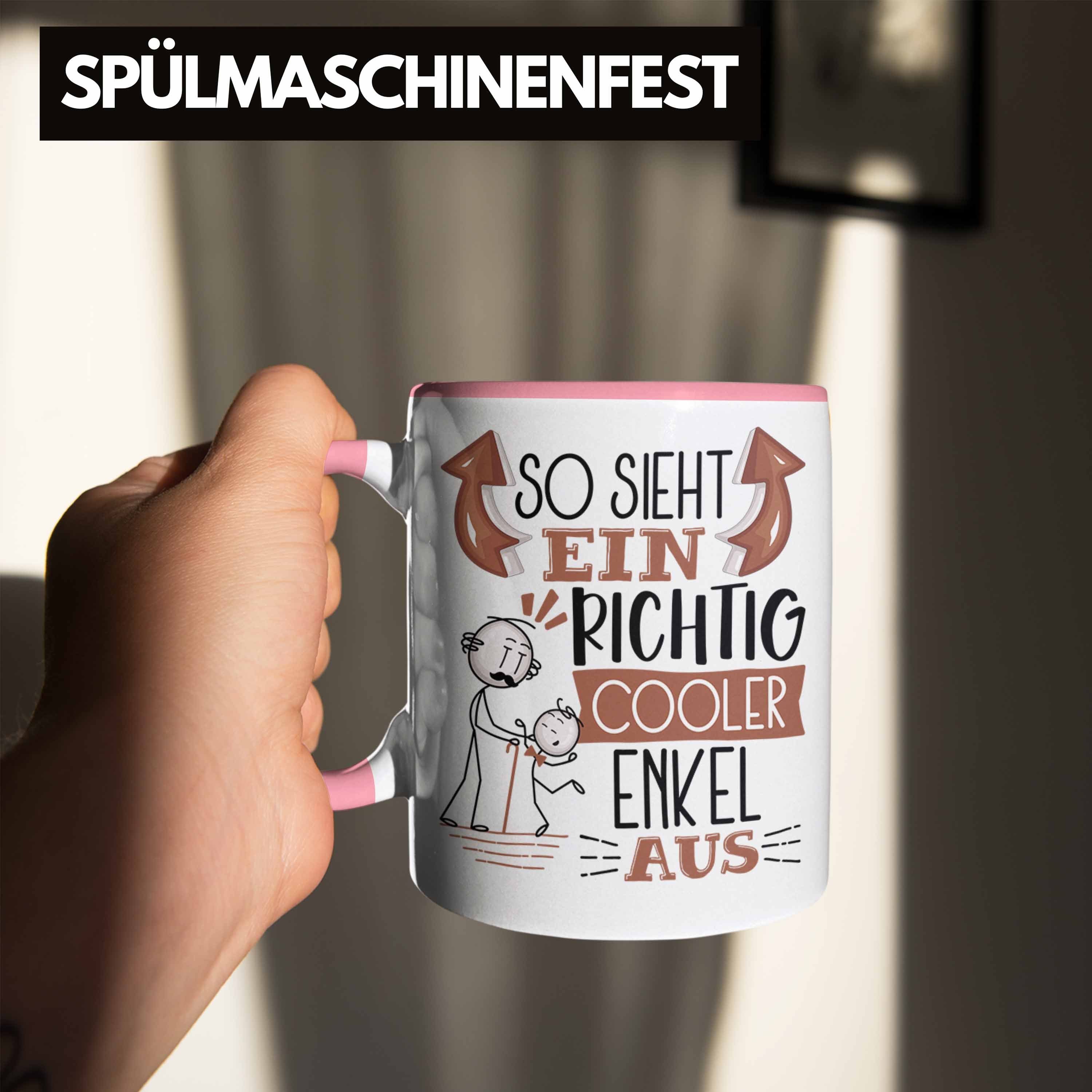 RIchtig Trendation Geschenk Tasse Rosa Aus Enkel Sieht So Ein Cooler Tasse Enkel Geschenkid