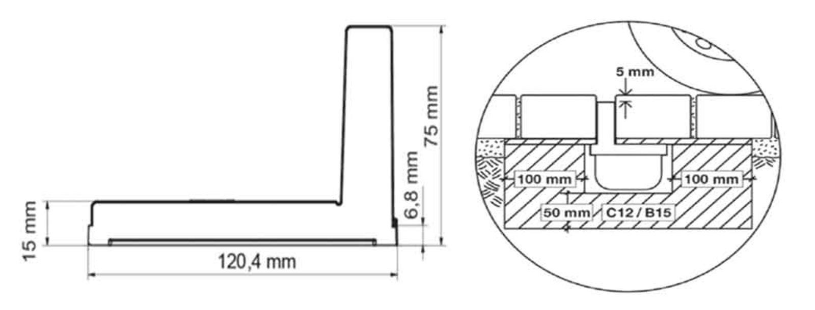ACO Severin Ahlmann GmbH & Co. KG Entwässerungsrinne 1m Hexaline Entwässerungsrinne + Schlitzaufsatz Kunststoff, 3-St., Schlitzaufsatz korrosionsbeständig + UV-stabil