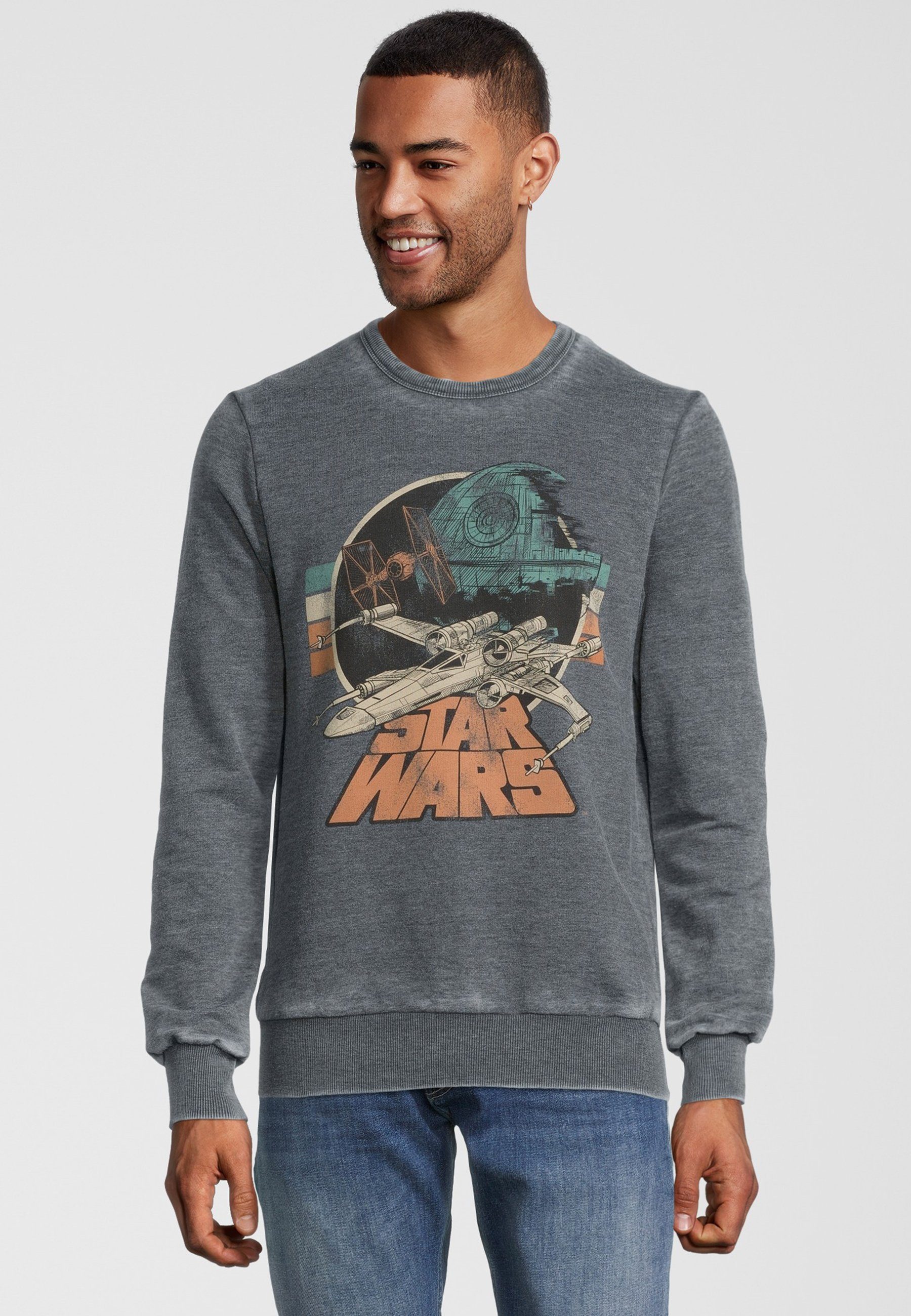 Strikes Sweatshirt X-Wing Wars Back Empire Retro Star Recovered