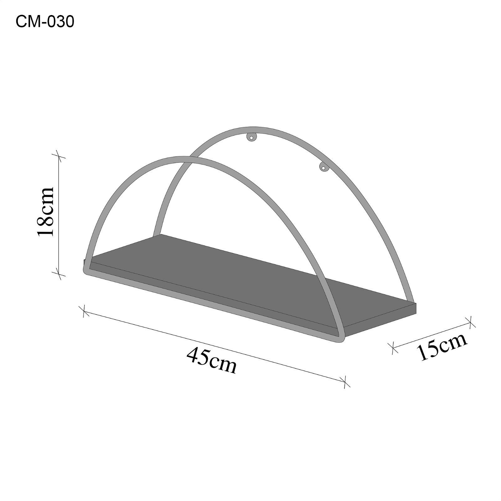 Skye Decor Wandregal 100% SOLID WOOD, 41 x 17 x 16 cm (1 Piece) T1102