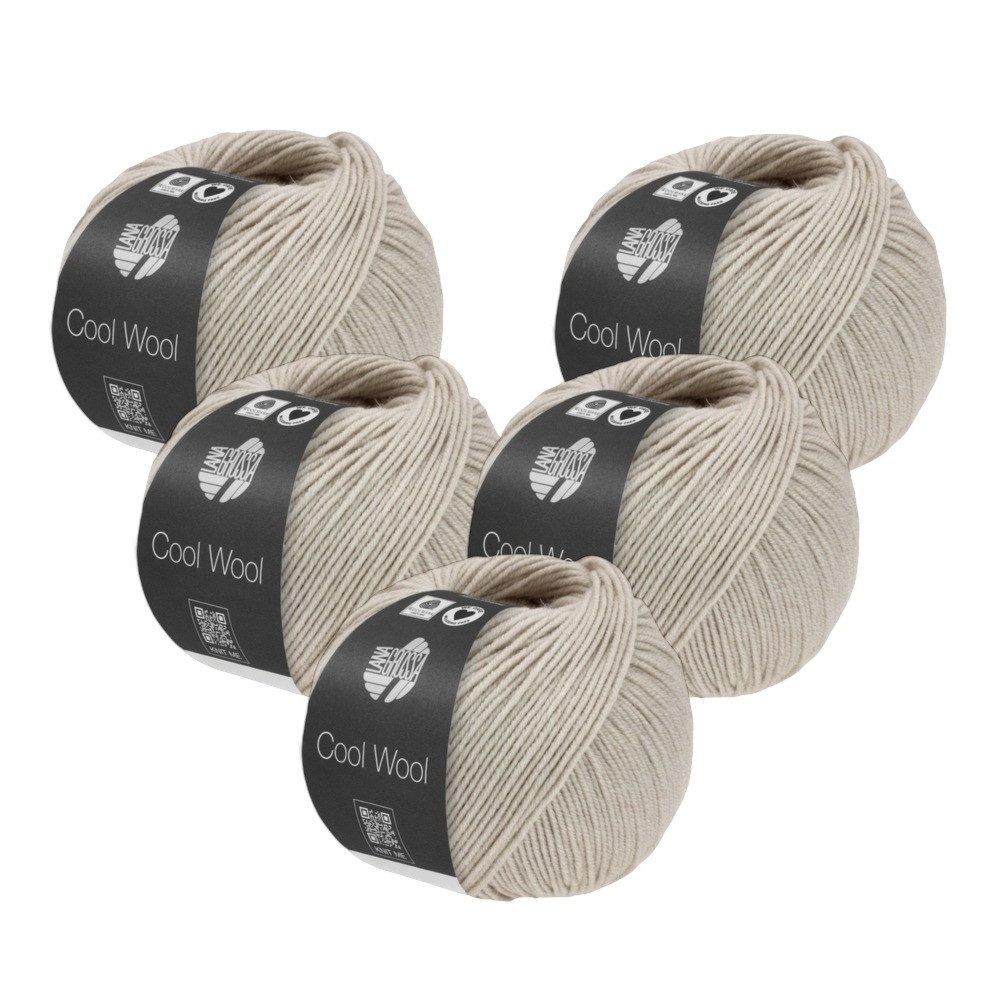 LANA GROSSA 5 x LANA GROSSA COOL WOOL MÉLANGE Häkelwolle