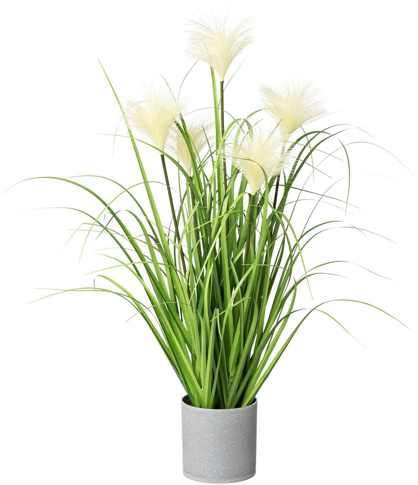 Kunstgras Riedgras, OTTO home, Höhe 66 cm, im grauen Kunststofftopf