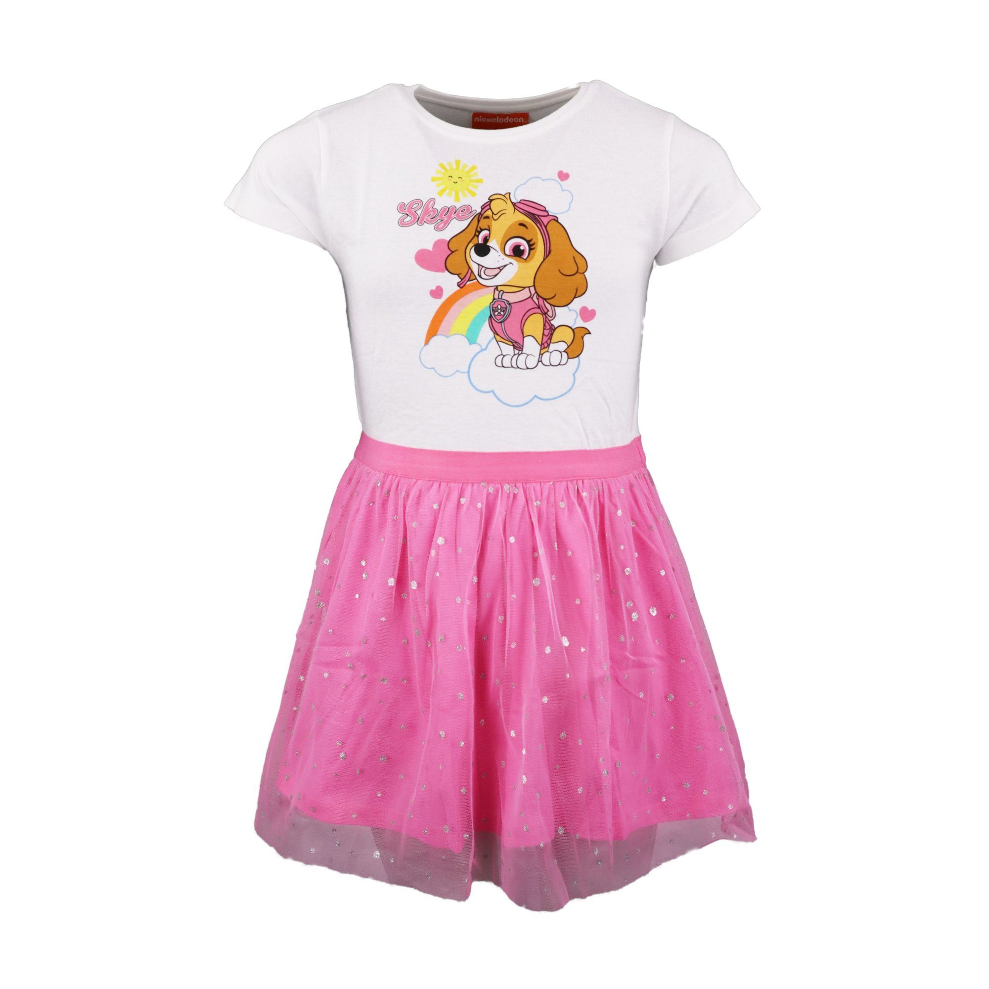 PAW PATROL Tüllkleid Paw Patrol Skye der Flughund Kinder kurzarm Kleid