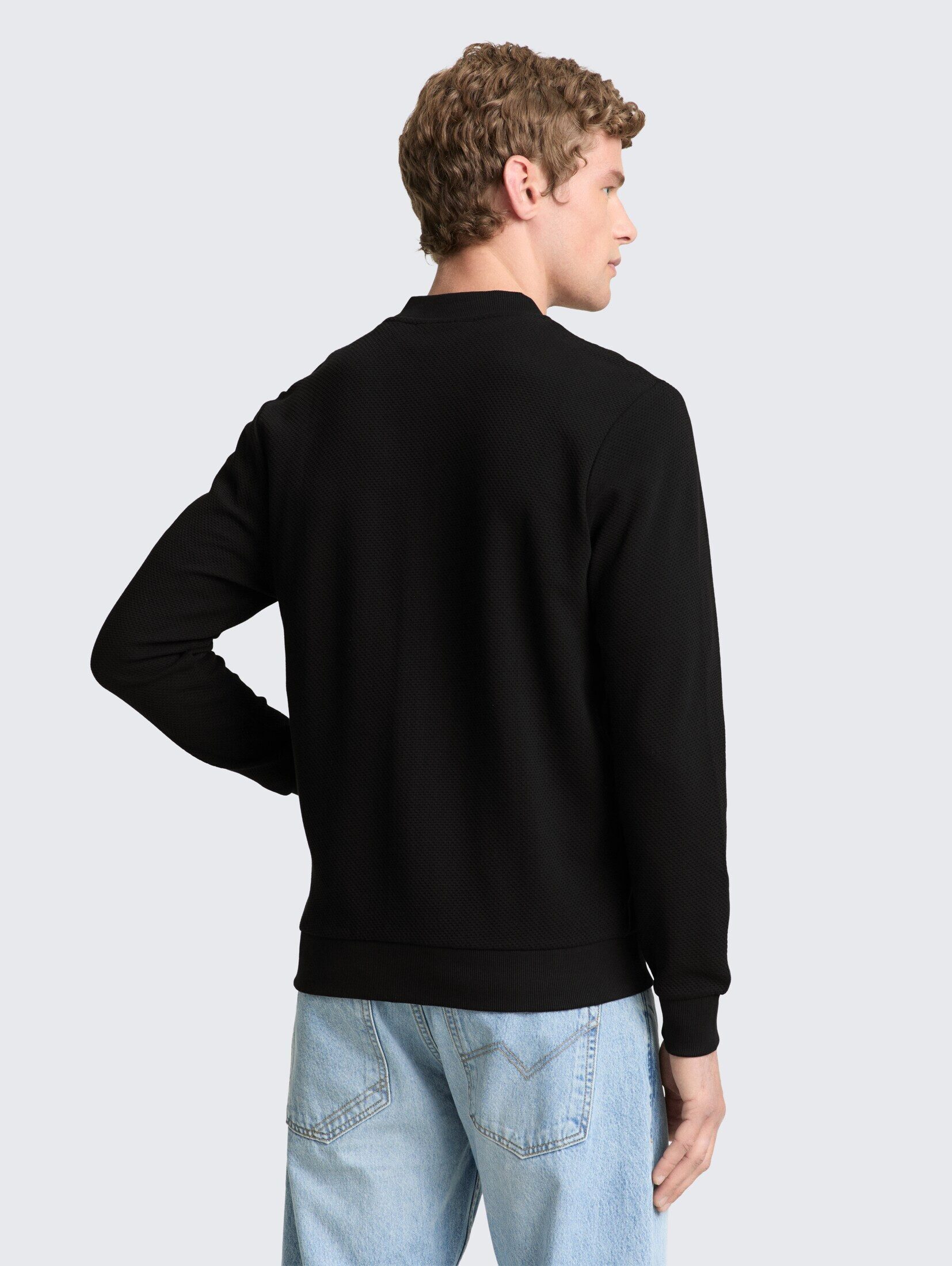 TOM TAILOR Denim Sweatjacke Strick & Sweatshirts Bomberjacke aus Baumwolle