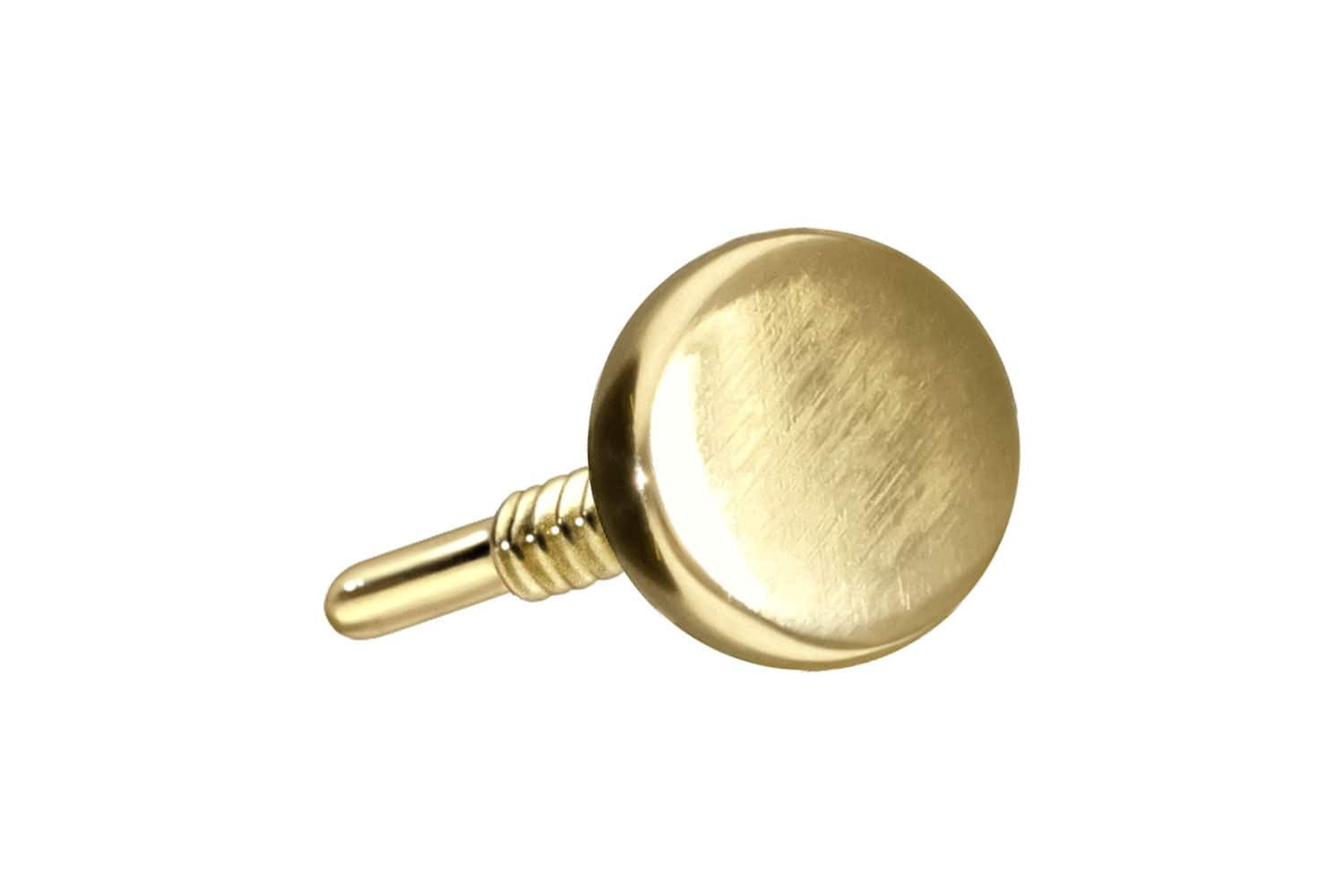Piercing-Set 14 Karat Gold Schraubaufsatz mit Außengewinde DISC