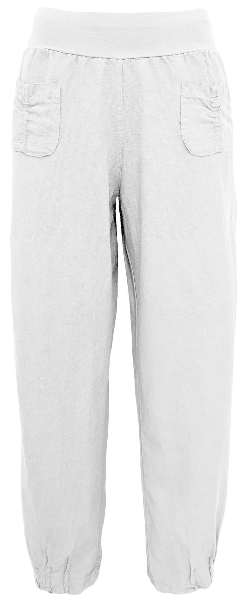OriginalYou Leinenhose Sommerliche Leinen Pumphose luftig leichte Schlupfhose luftig & leichtes Leinengewebe, elastischer Bund, in Unifarbe