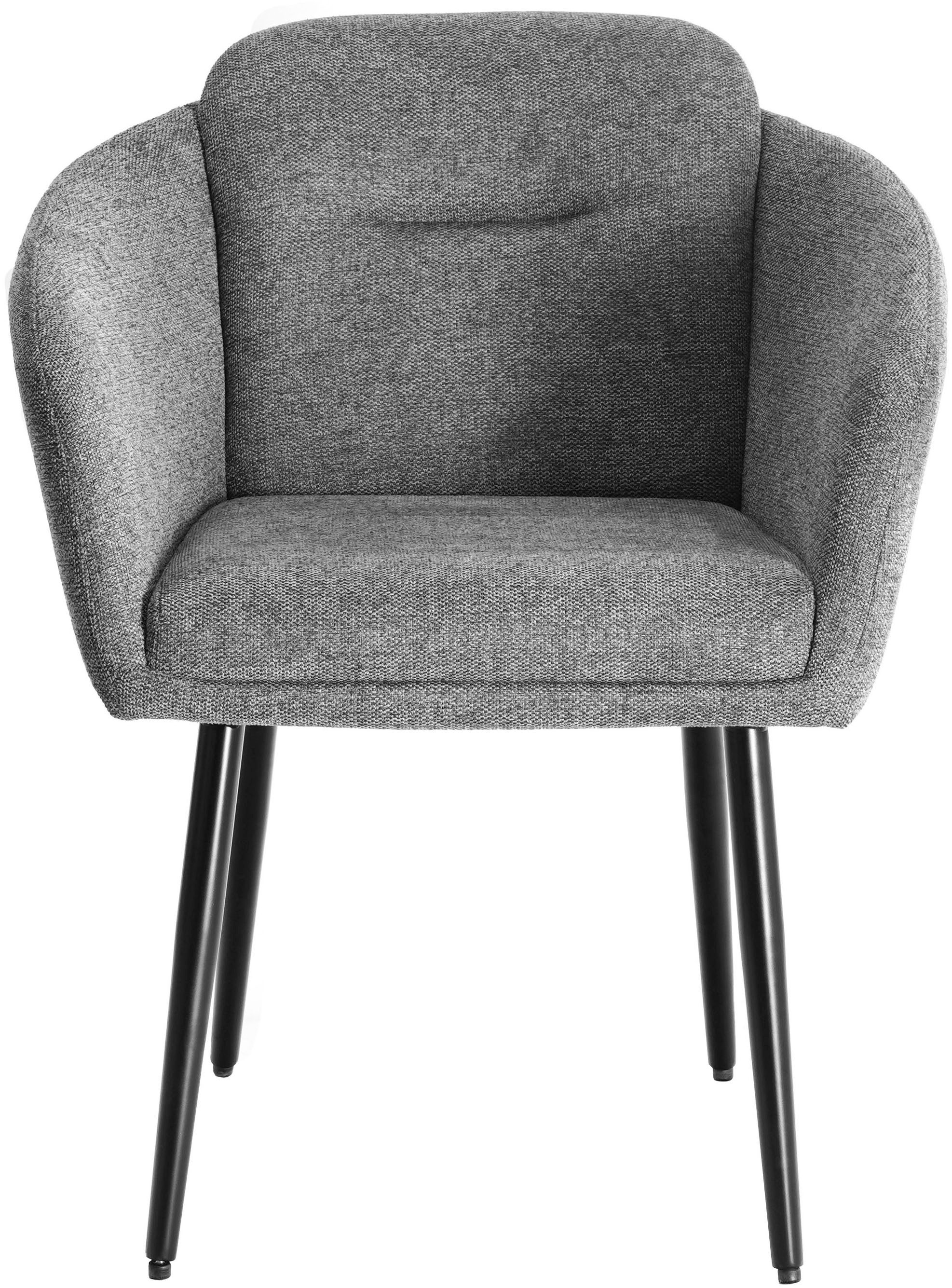 LeGer Home by Lena Gercke Esszimmerstuhl Fleur (Set, 2 St), Strukturstoff, ergonomisches Design, gesteppte Rückenlehne