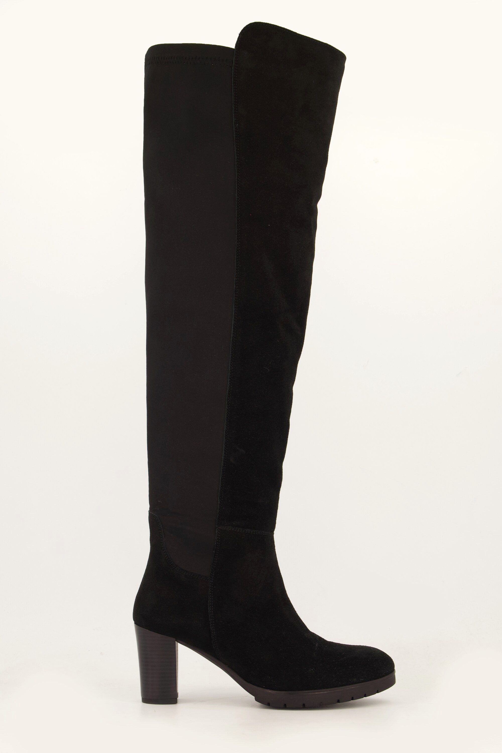 Ulla Popken Stretch-Stiefel XL-Schaft Veloursleder/Stretch Stiefel