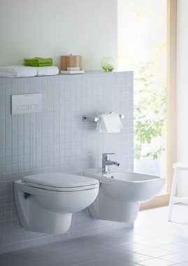 Duravit WC-Komplettset Duravit Wand-Bidet D-CODE m ÜL HLB 355x5