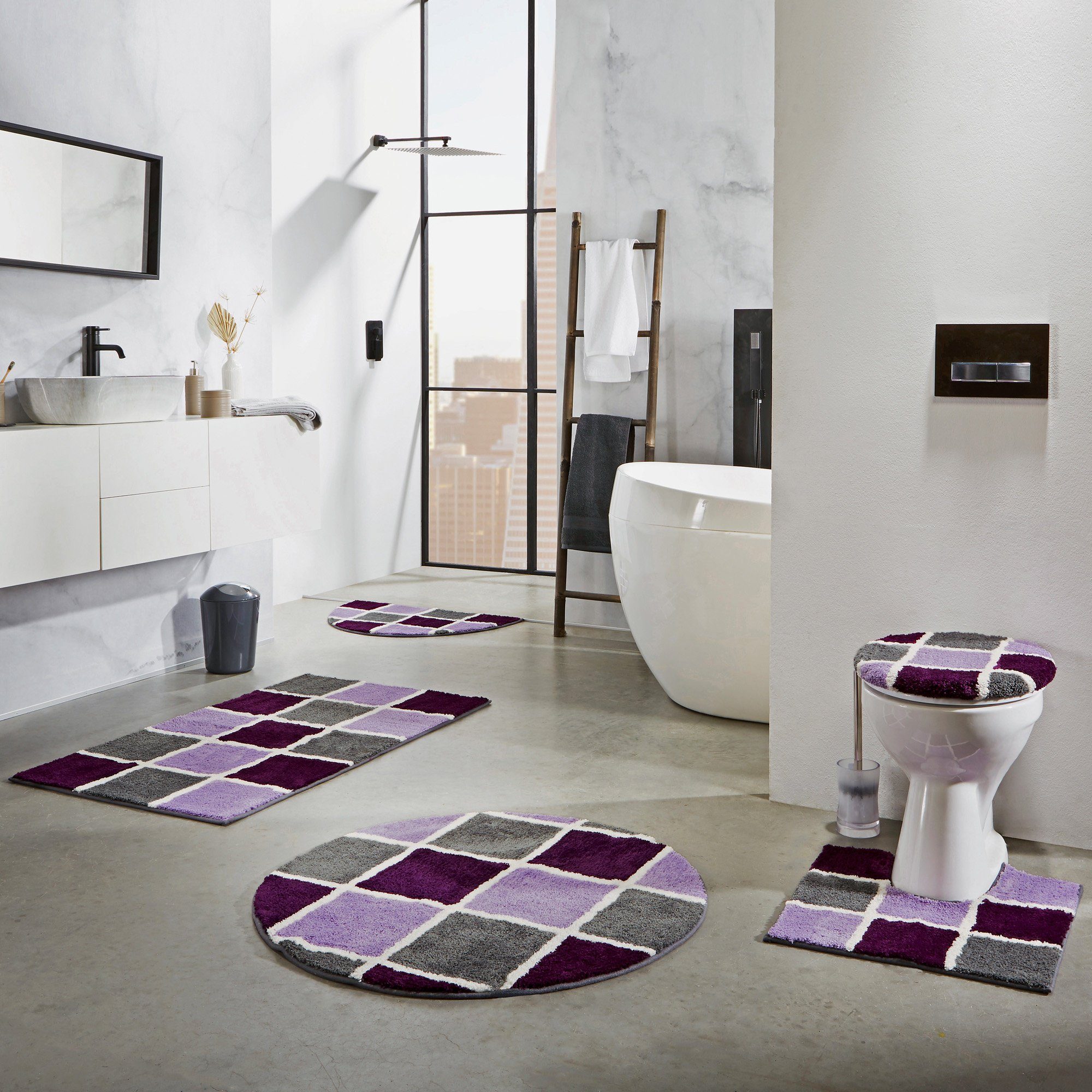 REDBEST Badematte WC-Vorlage "Los Angeles", Höhe günstig online kaufen