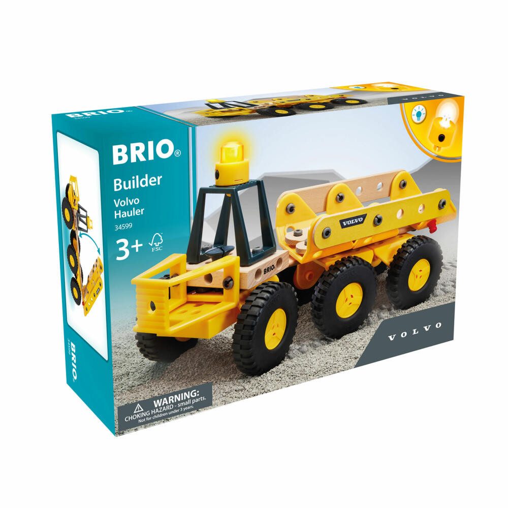 BRIO® Builder Volvo Muldenkipper Konstruktions-Spielset, (55 St)