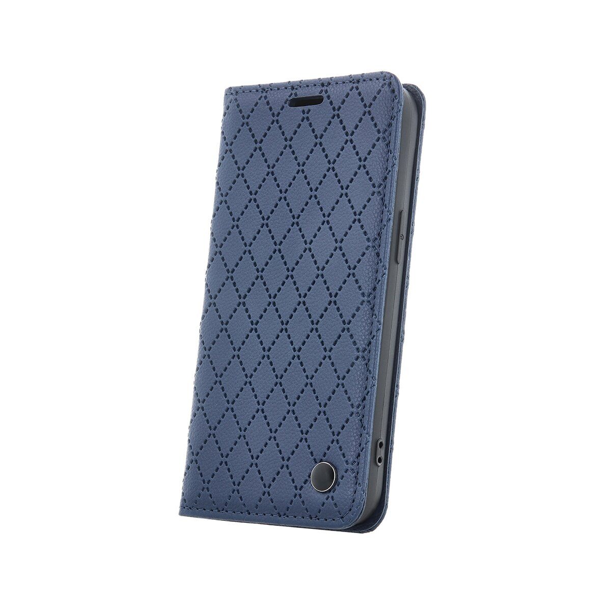 COFI 1453 Handyhülle Smart Caro für Samsung Galaxy A06 5G Dunkelblau Wallet Karomuster 6,7, Kariert mit Kartenfach und Standfunktion