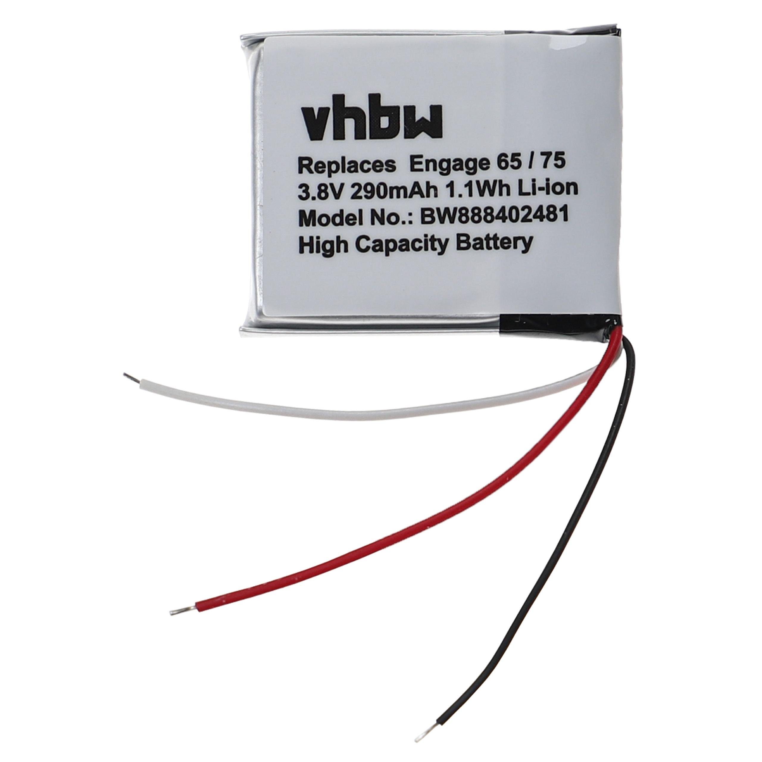 vhbw kompatibel mit Jabra Engage 75, 65 Akku Li-Ion 290 mAh (3,8 V)