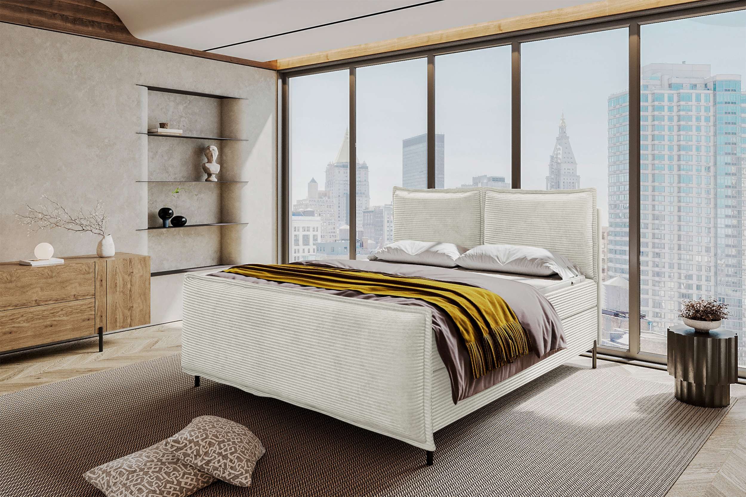 99rooms Boxspringbett Vero (Schlafzimmerbett, Bett), 140/160/180/200x200 cm günstig online kaufen