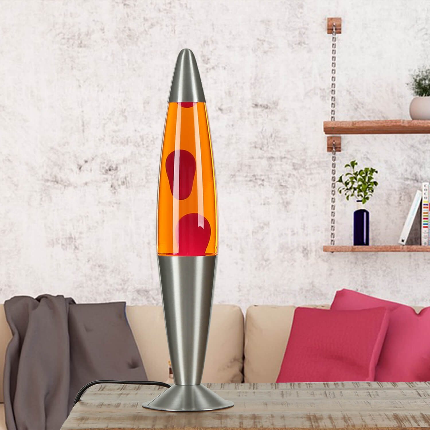 Licht-Erlebnisse Lavalampe JENNY, Warmweiß, Tischleuchte Retro günstig online kaufen