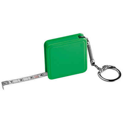 Livepac Office Schlüsselanhänger Stahlbandmaß 1m / mit Schlüsselanhänger / Farbe: grün