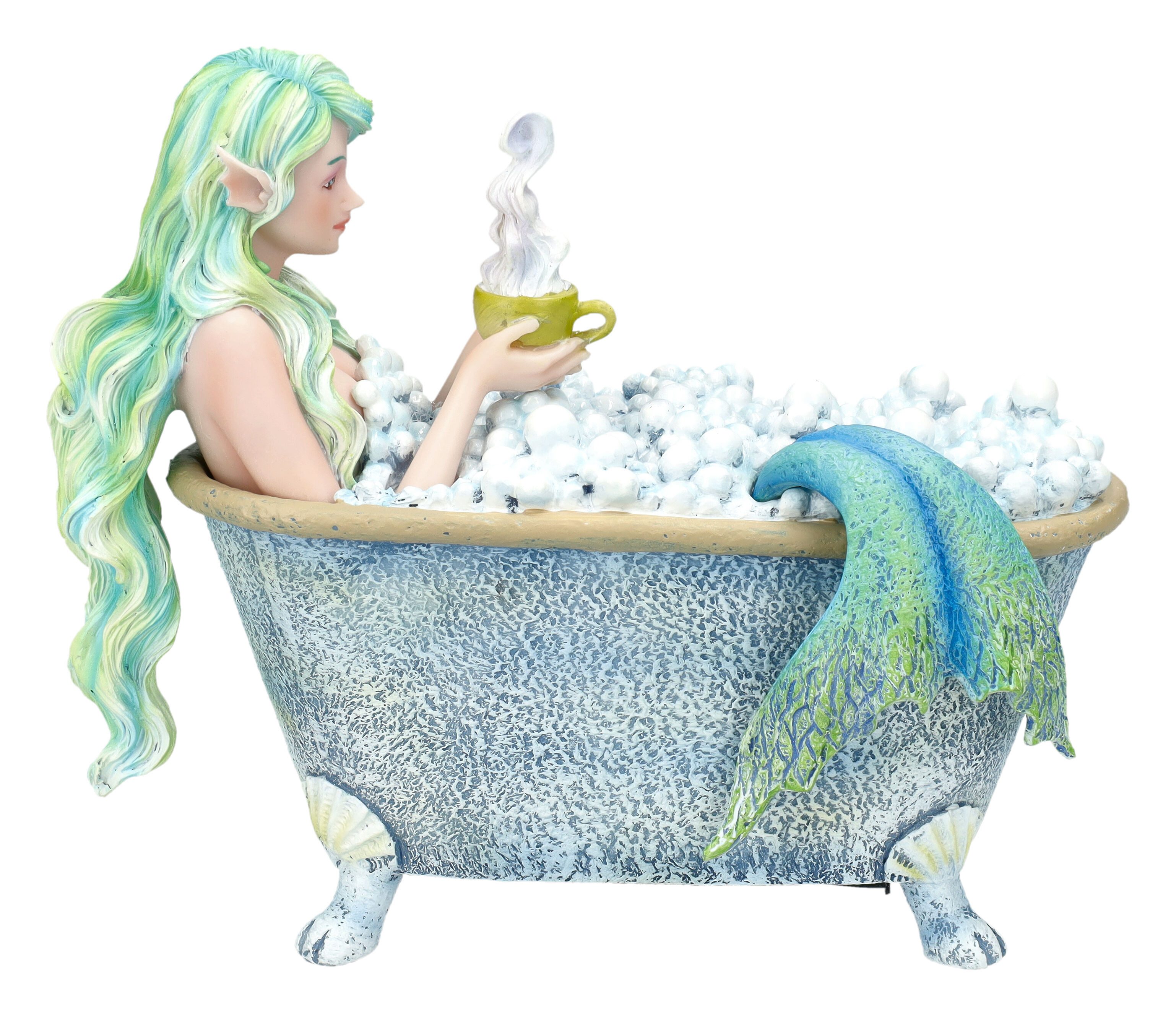 Figuren Shop GmbH Dekofigur Meerjungfrau Figur - Mermaids Love Bubble Baths by Amy Brown Dekofigur