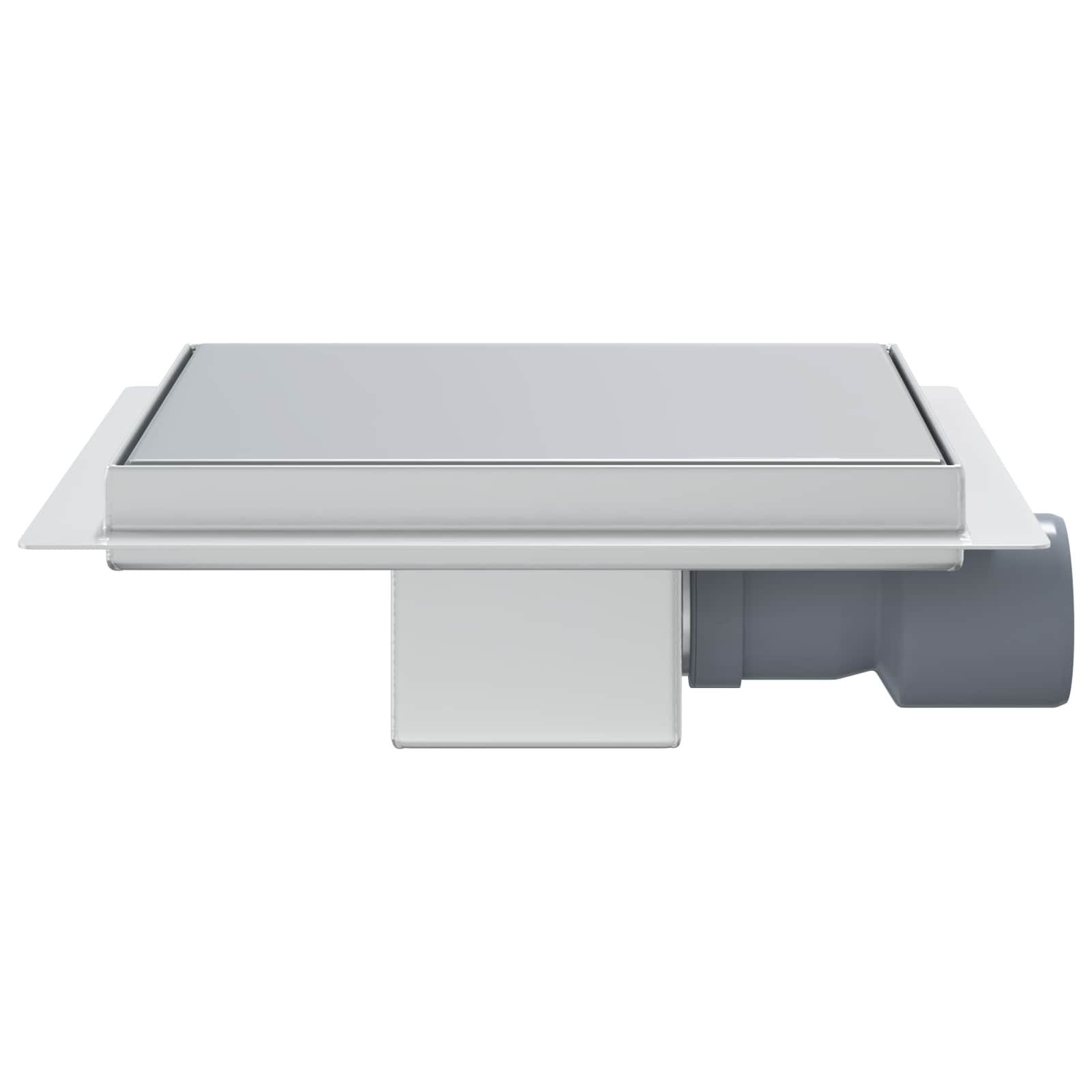 vidaXL Duschrinne 2 in 1 Duschabfluss Silber 20 x 20 cm Edelstahl 304, 1-St. – Bild 5 von 5