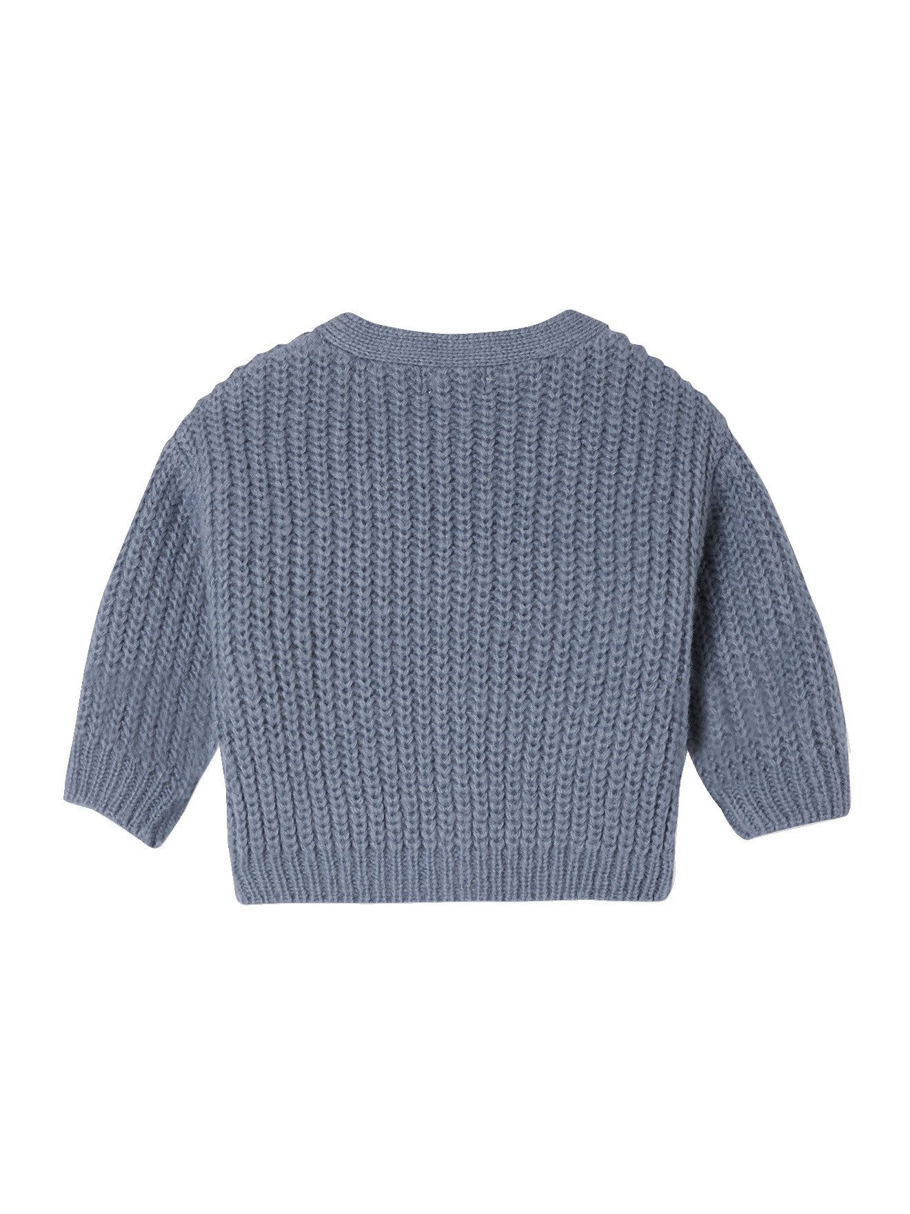 vertbaudet Strickjacke Baby Strickjacke mit V-Ausschnitt, Grobstrick – Bild 2 von 4