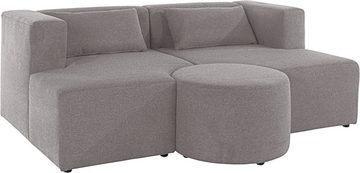 Leonique Sofa Alexane, zusammengesetzt aus Modulen, in vielen Bezugsqualitäten und Farben.