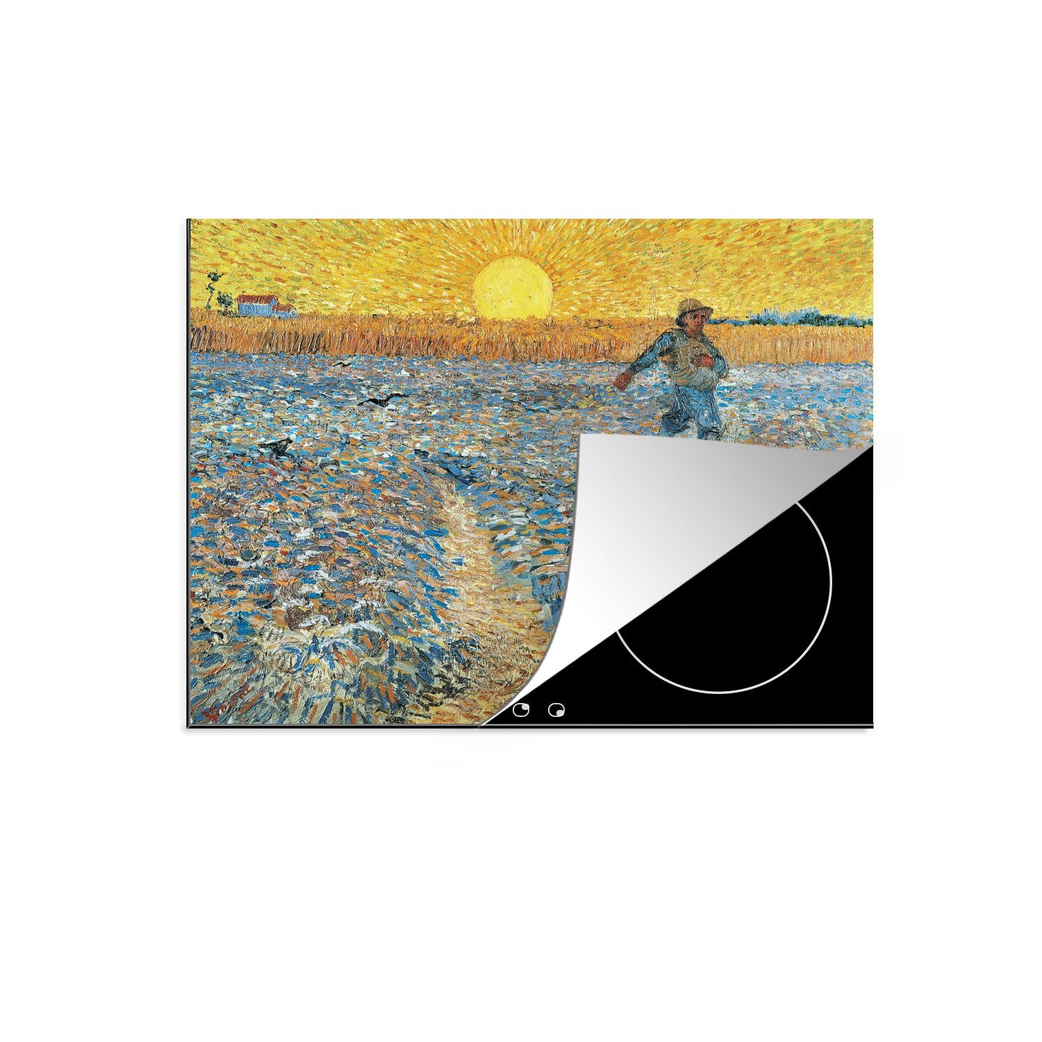 MuchoWow Herdblende-/Abdeckplatte Der Sämann - Vincent van Gogh, Vinyl, (1 tlg), 59x52 cm, Ceranfeldabdeckung für die küche, Induktionsmatte