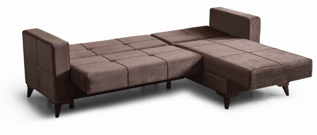 243 150 Padrino Wohnzimmer Dunkelbraun Schlafsofa Sofa H. x mit Schlafsofa Casa Wohnzimmer - Kissen x 83 - cm Luxus Möbel 2 Modernes