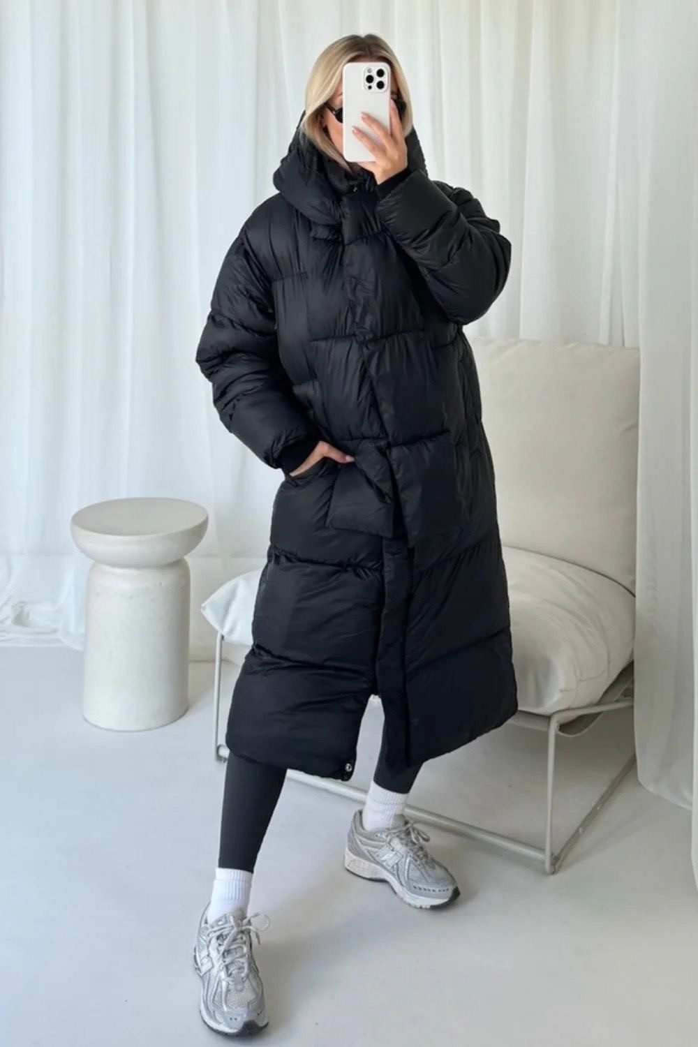 Copperose Parka 6113 Oversize Winterparka Steppmantel mit abnehmbarem Kapuzenschal kuschelig-warm und trotzdem federleicht